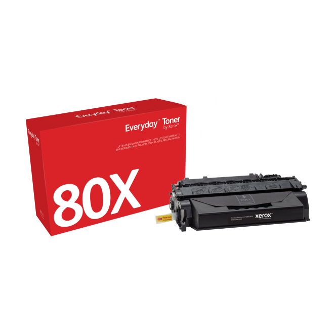 El tóner Everyday™ Negro de Xerox es compatible con HP 80X (CF280X), Capacidad alta