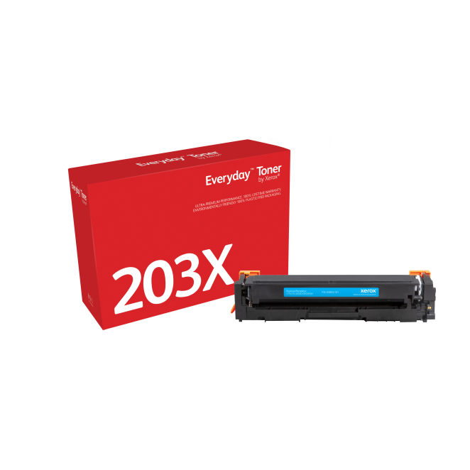 El tóner Everyday™ Cian de Xerox es compatible con HP 203X (CF541X), Capacidad alta