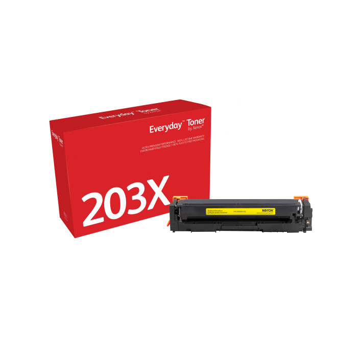 El tóner Everyday™ Amarillo de Xerox es compatible con HP 203X (CF542X), Capacidad alta
