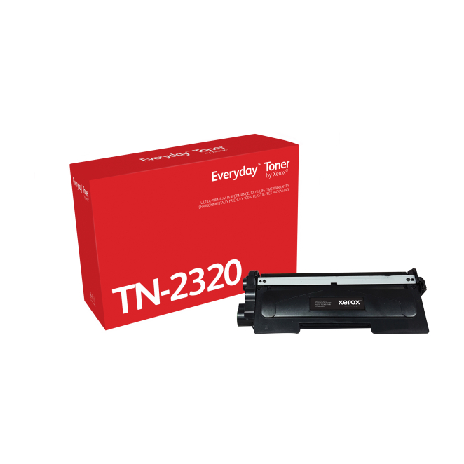 El tóner Everyday™ Mono de Xerox es compatible con Brother TN2320, Capacidad estándar