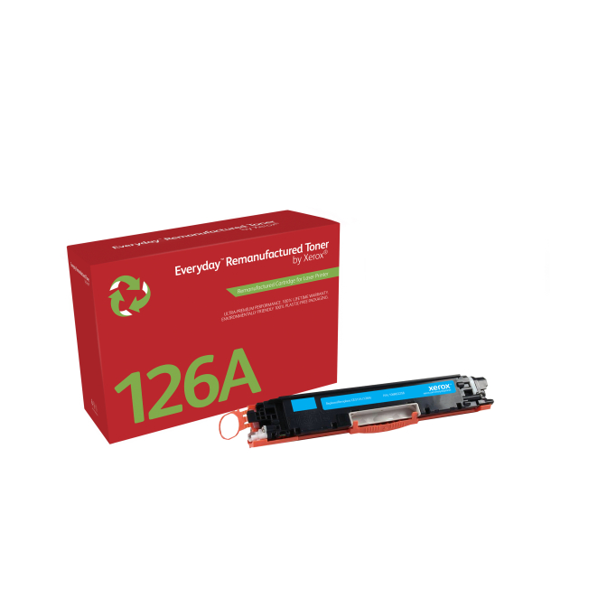 Tóner Everyday™ Cian remanufacturado de Xerox es compatible con HP 126A (CE311A), Capacidad estándar