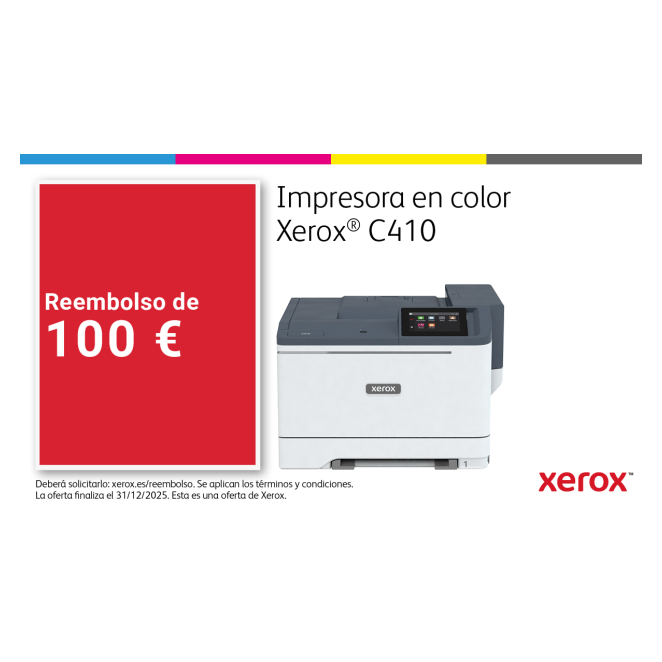 Xerox C410 A4 40 ppm Impresora a doble cara PS3 PCL5e/6 2 bandejas 251 hojas