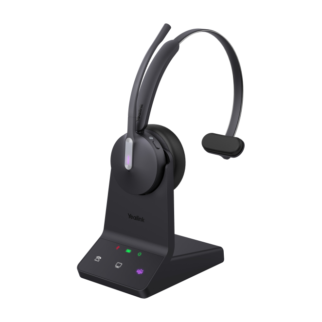 Auriculares Yealink WH64 Mono Teams Inalámbrico Diadema Oficina/Centro de Llamadas USB Tipo C Bluetooth Negro