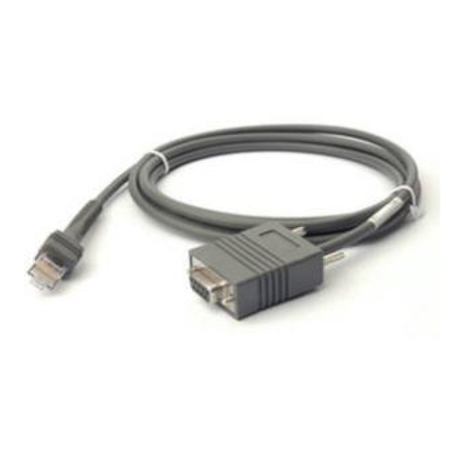 Zebra CBA-R01-S07PBR cable de serie Gris 2,1336 m RS232 DB9
