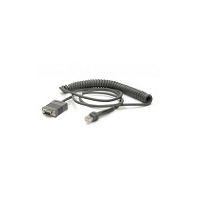 Zebra CBA-R71-C09ZAR cable de serie Negro 2,8 m RS232 DB9