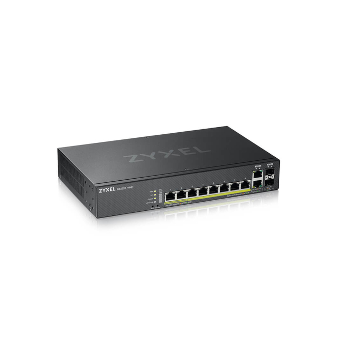 Zyxel GS2220-10HP-EU0101F switch Gestionado L2 Gigabit Ethernet (10/100/1000) Energía sobre Ethernet (PoE) Negro