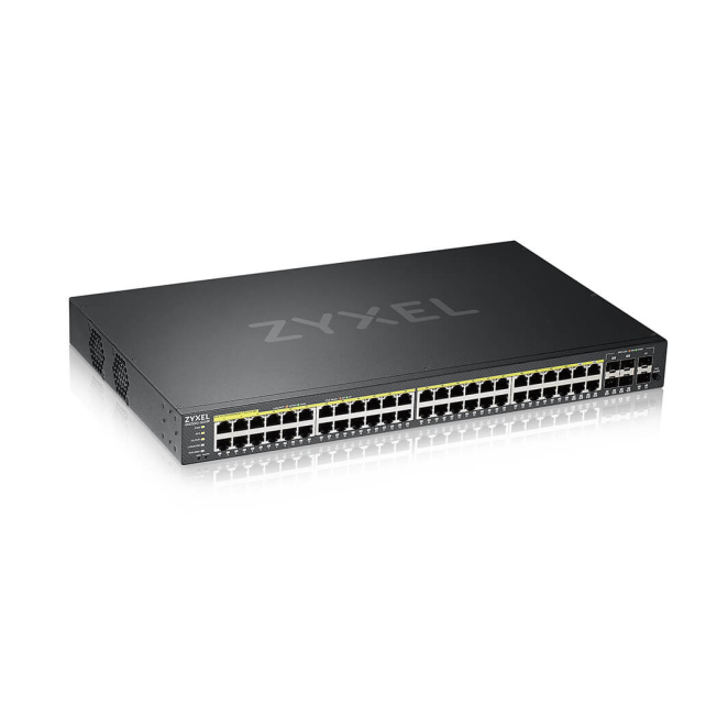 Zyxel GS2220-50HP-EU0101F switch Gestionado L2 Gigabit Ethernet (10/100/1000) Energía sobre Ethernet (PoE) Negro