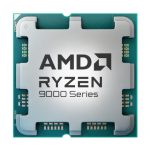 Primer plano del procesador AMD Ryzen 9 9950X con velocidad de 4,3 GHz y 80 MB de memoria L2 & L3. SKU: 100-000001277