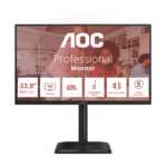 AOC E4 24E4CV pantalla para PC de 23.8 pulgadas con resolución 1920 x 1080 Pixeles, Full HD LED en color negro. SKU: 24E4CV