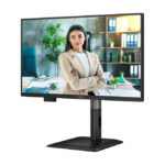 Pantalla para PC AOC de 23.8 pulgadas con resolución 1920 x 1080 Pixeles Full HD color negro, modelo 24P4U.