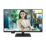 Pantalla para PC AOC de 23.8 pulgadas con resolución 1920 x 1080 Pixeles Full HD color negro, modelo 24P4U.