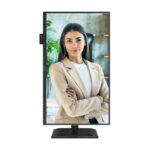 Pantalla para PC AOC de 23.8 pulgadas con resolución 1920 x 1080 Pixeles Full HD color negro, modelo 24P4U.