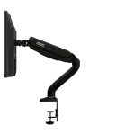 Soporte de escritorio negro para monitor AOC de 32 pulgadas modelo AS110D0. Ideal para ampliar el espacio de trabajo en la oficina.