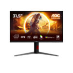 Monitor AOC G4 U32G4U de 31.5 pulgadas con resolución 3840 x 2160 pixeles, 4K Ultra HD, colores negro y rojo. SKU: U32G4U