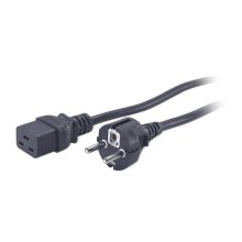 Cable de transmisión APC AP9875 en color negro, 2,5 metros de longitud, con acoplador C19 y enchufe CEE7/7.