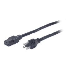 APC cable de alimentación de 2.4 metros en color negro con conector NEMA 5-15P y acoplador C13. SKU: AP9893