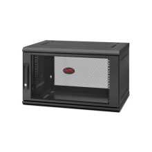 APC NetShelter WX 6U Single Hinged Wall-mount Enclosure, 400mm de profundidad, color negro, SKU AR106SH4