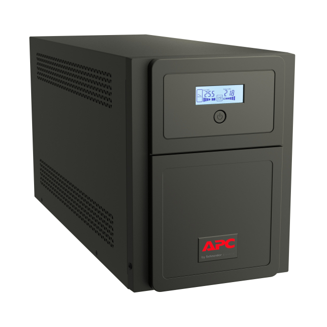 APC Easy UPS SMV 3 kVA Línea Interactiva con 6 salidas AC APC Easy UPS SMV, sistema de alimentación ininterrumpida de 3 kVA, 2100 W, con 6 salidas AC, SKU SMV3000CAI