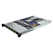 Imagen del servidor barebone Asrock AMD SoC LGA 6096 modelo 1U12E-GENOA/2L2T en color gris, compatible con bastidores de 1U