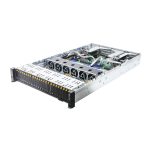 Imagen del servidor barebone Asrock 2U24E-GENOA2 con procesador AMD SoC y socket LGA 6096, diseñado para montaje en bastidor (2U), en colores negro y gris, SKU 2U24E-GENOA2