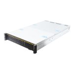 Imagen del servidor barebone Asrock 2U24E-GENOA2 con procesador AMD SoC y socket LGA 6096, diseñado para montaje en bastidor (2U), en colores negro y gris, SKU 2U24E-GENOA2