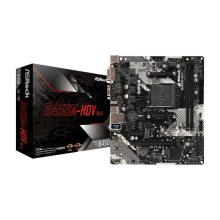 Placa base Asrock B450M-HDV R4.0 con chipset AMD B450, zócalo AM4, formato micro ATX y el SKU 90-MXB9N0-A0UAYZ