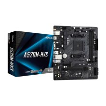 Imagen de la placa base Asrock A520M-HVS AMD A520 con zócalo AM4 y formato micro ATX. SKU: 90-MXBE60-A0UAYZ