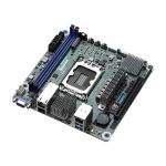 Placa base Asrock EC266D2I-2T/AQC con chipset Intel C266, socket LGA 1700, formato mini ITX, con doble puerto Ethernet. SKU: EC266D2I-2T/AQC