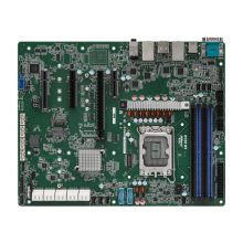 Vista frontal de la placa base Asrock W680 WS ATX con socket LGA 1700, modelo W680 WS, ideal para configuraciones de alto rendimiento