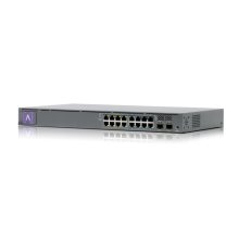 Imagen del switch gestionado Alta Labs S16-POE, que ofrece conectividad Gigabit Ethernet (10/100/1000) y soporte para Energía sobre Ethernet en un chasis de 1U, SKU S16-POE.