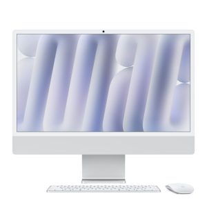 Apple iMac M4 de 23.5 pulgadas con pantalla 4480 x 2520, 24 GB RAM, 512 GB SSD, macOS Sequoia, Wi-Fi 6E, en color plata, SKU MCR24ZE/A