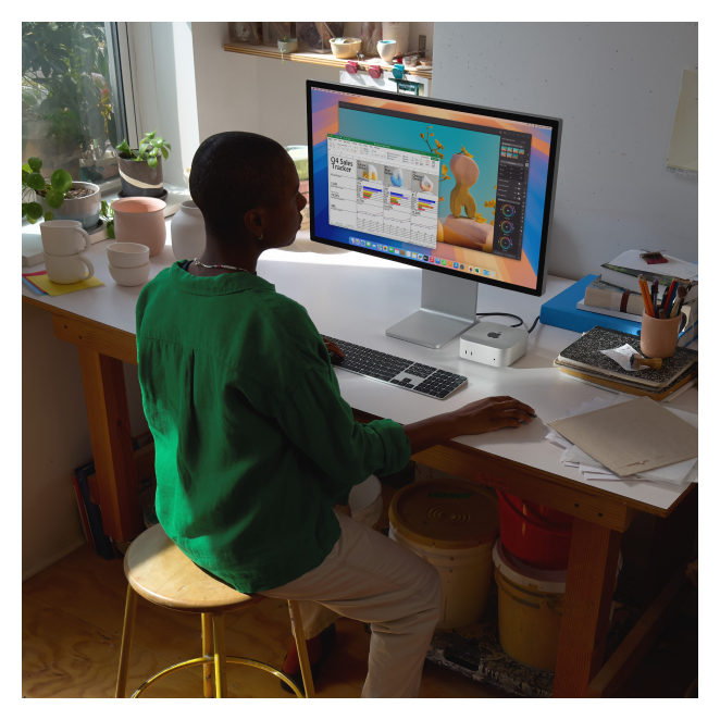 Apple Mac mini Apple M M4 24 GB 512 GB SSD macOS Sequoia Mini PC Plata 2 Apple Mac mini M4 con 24 GB de RAM y 512 GB SSD - Vista trasera