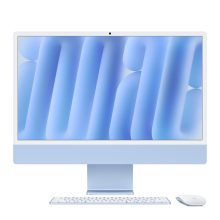 Apple iMac en color azul con pantalla de 23.5 pulgadas, resolución 4480 x 2520 Pixeles, 24 GB RAM, 512 GB SSD, macOS, Wi-Fi 6E - MD2T4ZE/A