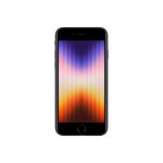 Imagen del smartphone Apple iPhone SE con pantalla de 4.7 pulgadas, capacidad de 128GB, color negro y conectividad 5G, modelo MMXJ3ZD/A