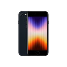 Imagen del smartphone Apple iPhone SE con pantalla de 4.7 pulgadas, capacidad de 128GB, color negro y conectividad 5G, modelo MMXJ3ZD/A