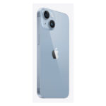 Apple iPhone 14 Plus en color azul, 17 cm (6.7 pulgadas) con SIM doble, iOS 17, 5G, y 256 GB de almacenamiento. SKU: MQ583ZD/A