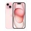 Apple iPhone 15 en color rosa, 128 GB de almacenamiento, soporte para doble SIM, conector USB Tipo C, pantalla de 6.1 pulgadas y iOS 17. SKU: MTP13QL/A