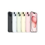 Imagen del Apple iPhone 15 Plus en color negro, con 128 GB de almacenamiento, pantalla de 6.7 pulgadas, SIM doble, iOS 17 y conectividad 5G. SKU: MU0Y3ZD/A