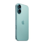 Imagen del Apple iPhone 16 en color Verde Azulado, pantalla de 6.1 pulgadas, 128 GB de almacenamiento, SIM doble y conectividad 5G. SKU MYED3HX/A.