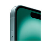 Imagen del Apple iPhone 16 en color Verde Azulado, pantalla de 6.1 pulgadas, 128 GB de almacenamiento, SIM doble y conectividad 5G. SKU MYED3HX/A.