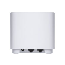 Sistema de Wi-Fi 6 ASUS ZenWiFi XD4 Plus AX1800 de doble banda con tres unidades blancas y SKU 90IG07M0-MO3C40