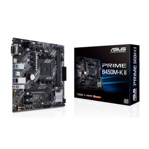 ASUS Prime B450M-K II, placa base micro ATX con zócalo AM4, chipset AMD B450, SKU: 90MB1600-M0EAY0