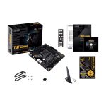 Placa base ASUS TUF GAMING B550M-PLUS WIFI II con chipset AMD B550, zócalo AM4 y formato micro ATX. SKU: 90MB19Y0-M0EAY0.