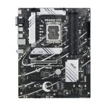 ASUS PRIME B760-PLUS D4 Intel B760 LGA 1700 ATX motherboard SKU 90MB1CW0-M1EAY0 with multiple expansion slots and robust cooling system.
