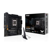 Imagen de la placa base ASUS TUF GAMING B650M-E WIFI micro ATX con chipset AMD B650 y zócalo AM5, SKU 90MB1FV0-M0EAY0