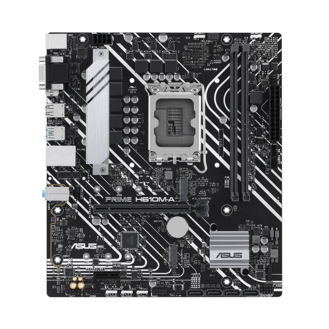 ASUS micro ATX placa base Intel H610 LGA 1700 Placa base ASUS PRIME H610M-A-CSM con chipset Intel H610, socket LGA 1700 y formato micro ATX. SKU 90MB1G20-M0EAYC.