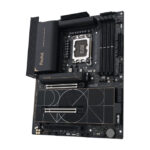 Vista frontal de la placa base ASUS PROART Z890-CREATOR WIFI Intel Z890 LGA 1851 (Socket V1) ATX, SKU 90MB1JD0-M0EAY0, mostrando sus ranuras y conectores.