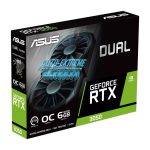 Tarjeta gráfica ASUS Dual NVIDIA GeForce RTX 3050 con 6 GB GDDR6 y la capacidad de overclocking, SKU 90YV0K60-M0NA00