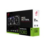 Imagen de la tarjeta gráfica ASUS ROG Astral con NVIDIA GeForce RTX 5080, 16 GB de memoria GDDR7. SKU: 90YV0LV0-M0NA00