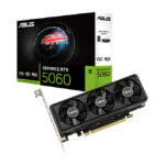 Tarjeta gráfica ASUS RTX5060-O8G-LP-BRK con GPU NVIDIA GeForce RTX 5060 y 8 GB de memoria GDDR7. SKU: 90YV0N90-M0NA00